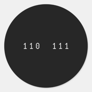 Womens Funny 67 Meme Binary Code Computer Science  Classic Round Sticker