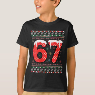 Womens Funny 67 Meme Christmas Pjs Six Seven Gen A T-Shirt