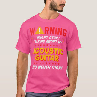 Womens Funny Acoustic Guitar Joke Graphic T-Shirt
