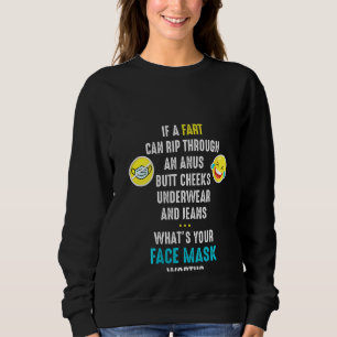 Womens Funny Anti Mask Fart Meme  Fresh Air Breath Sweatshirt