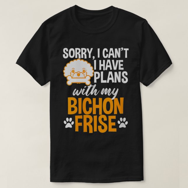 Womens Funny Bichon Frise Tee for Dog Owners Walke (Design Front)