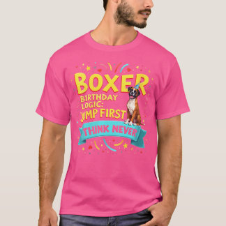 Womens Funny Birthday Gift Boxer Dog T-Shirt