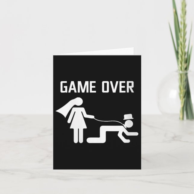 Womens Funny Bride Groom Wedding Bachelor Bachelor Card (Front)