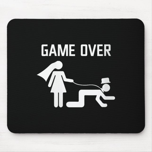 Womens Funny Bride Groom Wedding Bachelor Bachelor Mouse Pad (Front)