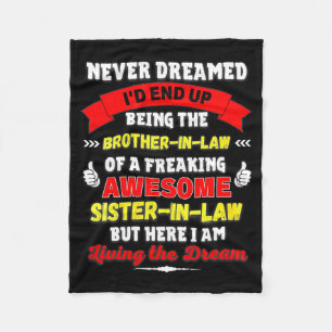 Womens Funny Brother In Law Gift From Awesome Sist Fleece Blanket