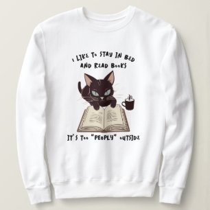 Women's Funny Cat Print Casual Sweatshirt Peoply