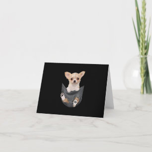 Womens Funny Chihuahua In Your Pocket Dogs Lovers Note Card