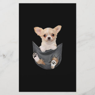 Womens Funny Chihuahua In Your Pocket Dogs Lovers Stationery