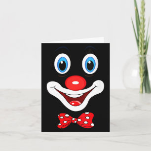 Women's funny clown costumes for children carnival card