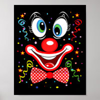 Women's funny clown costumes for children carnival