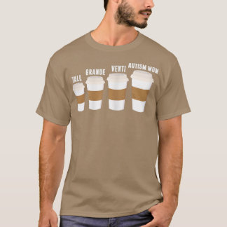 Womens Funny Coffee Autism Mum Tshirt For Autism A