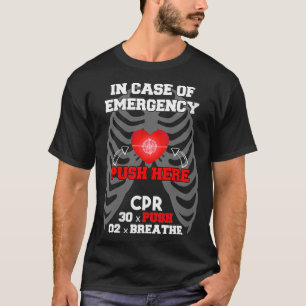 Womens Funny Cpr Instructor First Aid for Nurses C T-Shirt