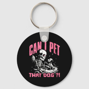 Womens Funny Dog Lover Funny Skeleton Dog Lover Key Ring