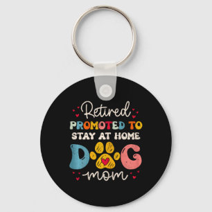 Womens Funny Dog Mum Retirement For Dog Lover Moth Key Ring