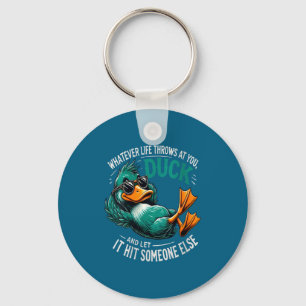 Womens Funny Duck Graphic Tees Men Women Teens Fun Key Ring