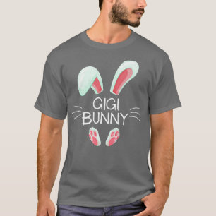 Womens Funny Easter Day Costume Matching Cute Gigi T-Shirt
