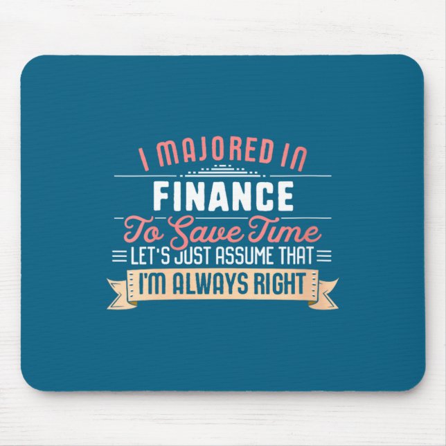 Womens funny finance major studen  mouse pad (Front)