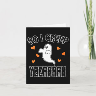 Women's funny ghost halloween sarcastic spooky art card