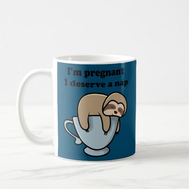 Womens Funny Gift For Pregnant Women New Mum Fun Coffee Mug (Left)