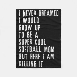 Womens Funny Gift T Shirt For Softll Mom  Fleece Blanket