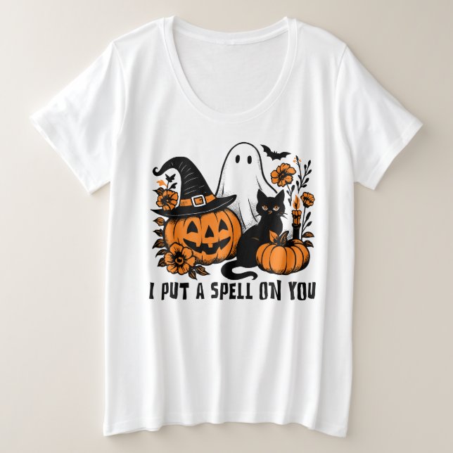 Women's funny halloween plus size T-Shirt (Design Front)