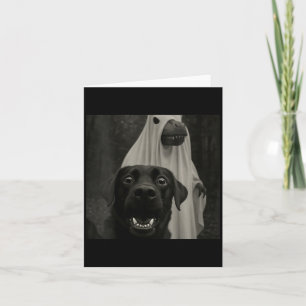 Womens Funny Halloween Selfie Black Lab With Card