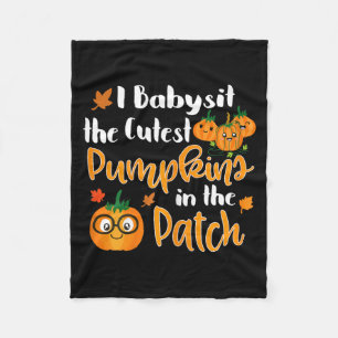 Womens Funny Halloween Shirts Babysit The Cutest Fleece Blanket