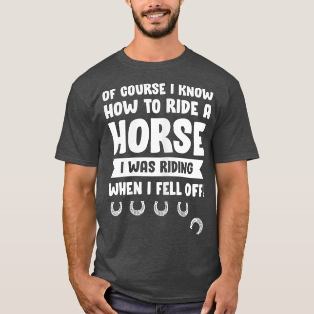 Womens Funny Horse Riding Men Women Cowboys T-Shirt (Front)