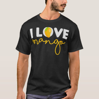 Womens Funny I Love Mango Summer Fruit Vibes Mango T-Shirt