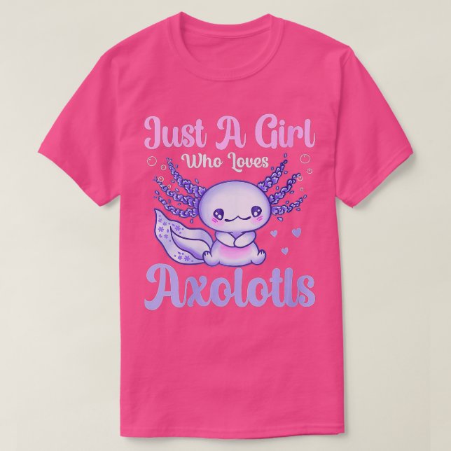 Womens Funny Just a Girl Who Loves Axolotls Kids A T-Shirt (Design Front)