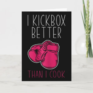 Womens Funny Kickboxer - I Love Kickboxing Card