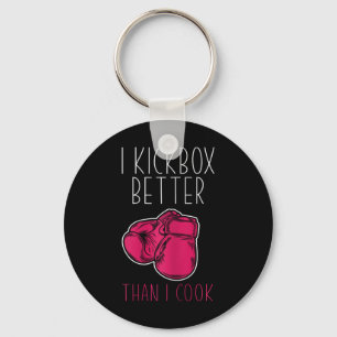 Womens Funny Kickboxer - I Love Kickboxing Key Ring