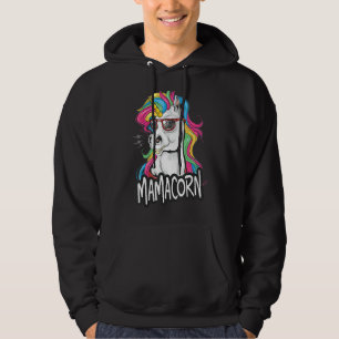 Womens Funny Mamacorn Unicorn Costume Mum Mother's Hoodie