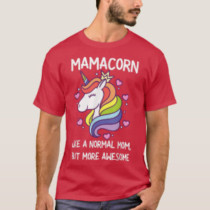 Womens Funny Mamacorn Unicorn Costume Mum Mother's T-Shirt