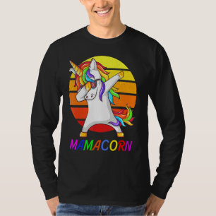 Womens Funny Mamacorn Unicorn Costume Mum Mother's T-Shirt