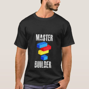 Womens Funny Master Builder Building Blocks T-Shirt