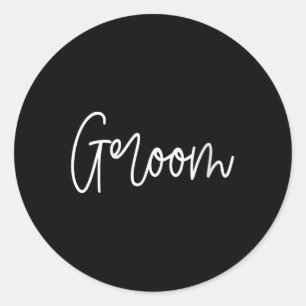 Womens Funny Matching Getting Ready Bride And Groo Classic Round Sticker