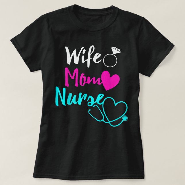 Womens Funny Nurse Gift Some Nurses Cuss Too Much  T-Shirt (Design Front)