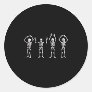 Womens Funny O-h-i-o State Skeleton Ohio Vintage H Classic Round Sticker