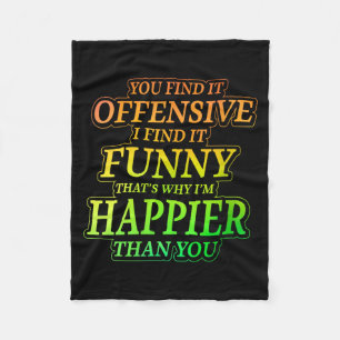 Womens Funny Offensive Sarcastic Humour Quote Witt Fleece Blanket