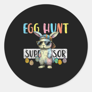 Women's funny pastel color cool bunny egg hunt classic round sticker