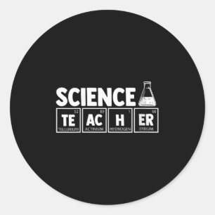 Womens Funny Periodic Table Science Teacher Nerd C Classic Round Sticker