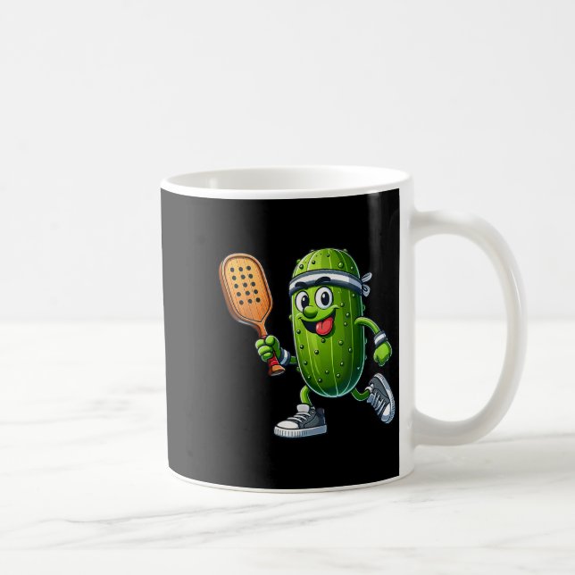 Womens funny pickleball player paddleball pickle coffee mug (Right)