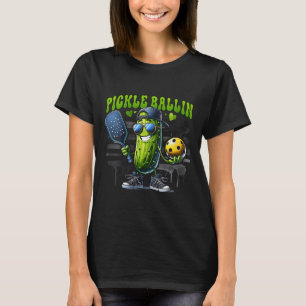 Women's funny pickleball player paddleball pickle T-Shirt