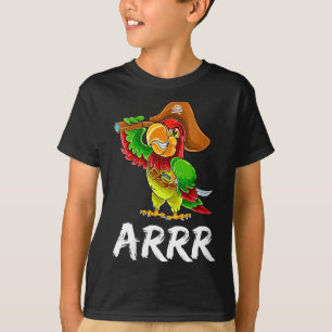 Womens Funny Pirate Parrot With Sabre Halloween T-Shirt