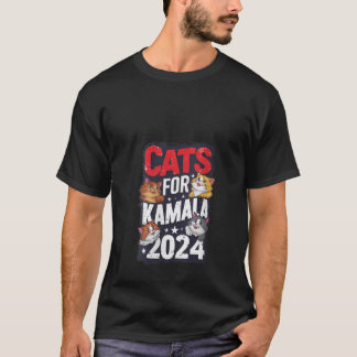 Womens Funny President Kamala Harris Cats for Kama T-Shirt