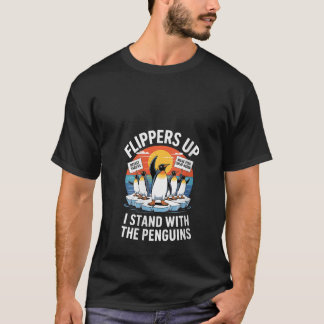 Womens Funny Resist Penguins Protest Against Tarif T-Shirt