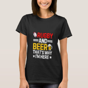 Womens Funny Rugby And Beer Daddy Father's Day Dri T-Shirt