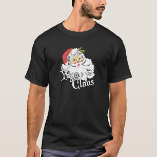 Womens Funny Santa Yaya Claus Snowflake Leopard Ch T-Shirt