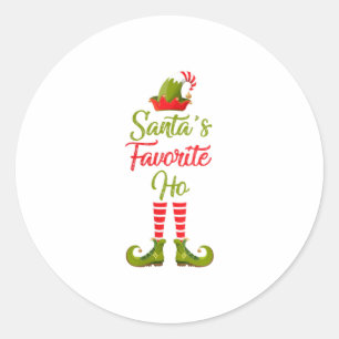 Womens Funny Santa's Helper Christmas Sh Classic Round Sticker